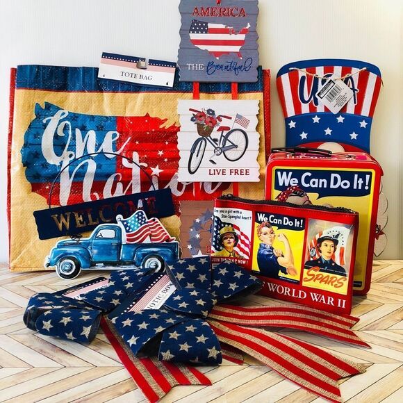4th of July Patriotic Home Decor Bundle - Picture 1 of 12